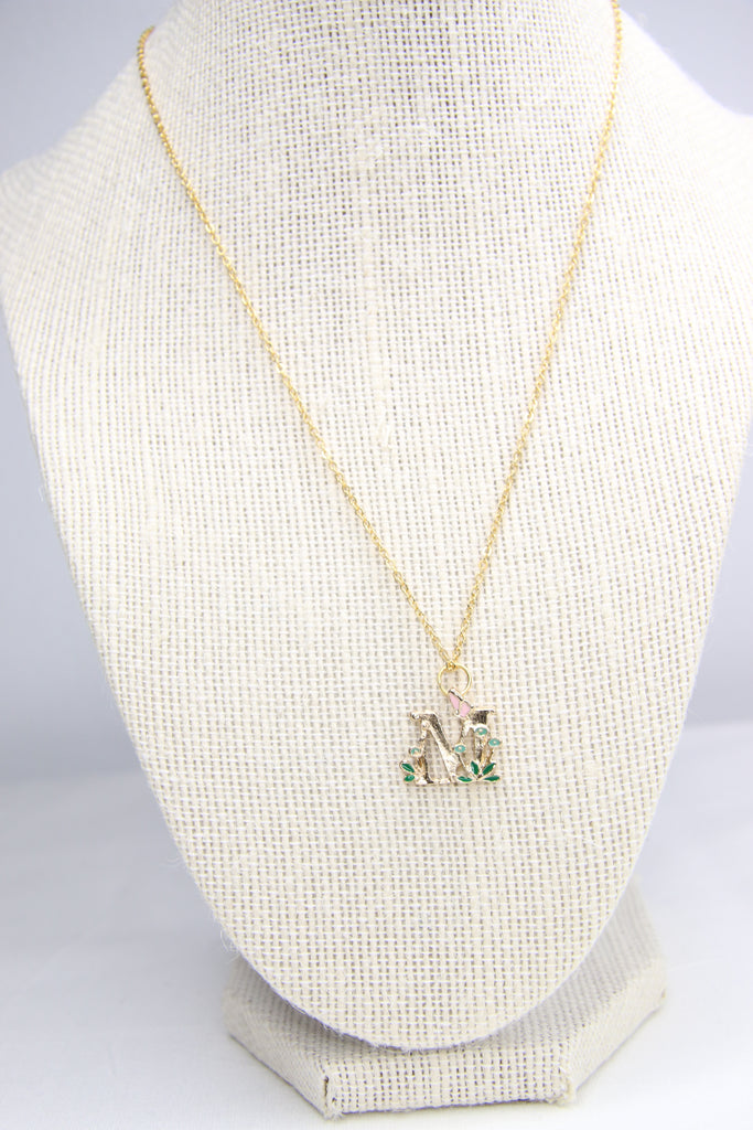 Personalized Floral Necklace
