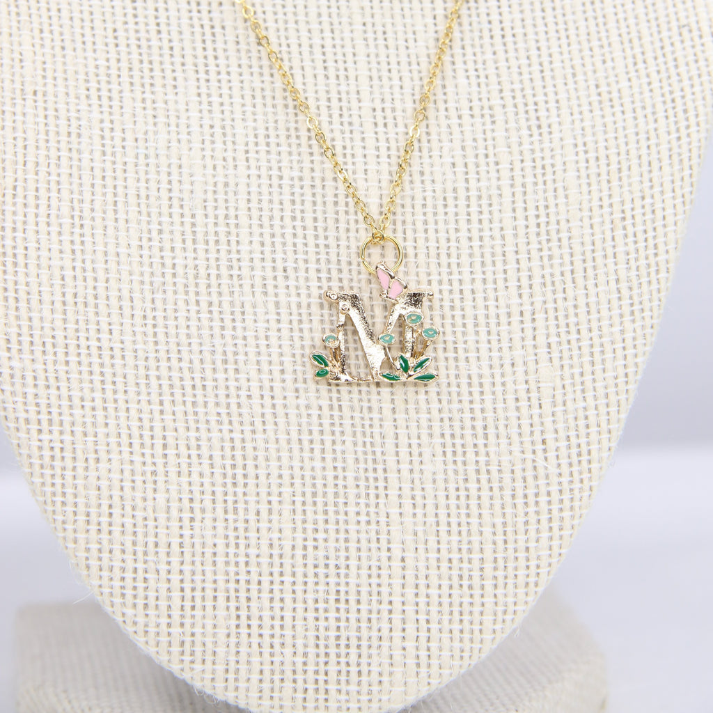 Personalized Floral Necklace