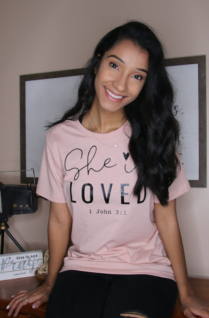 "She is Loved" Comfy T-shift