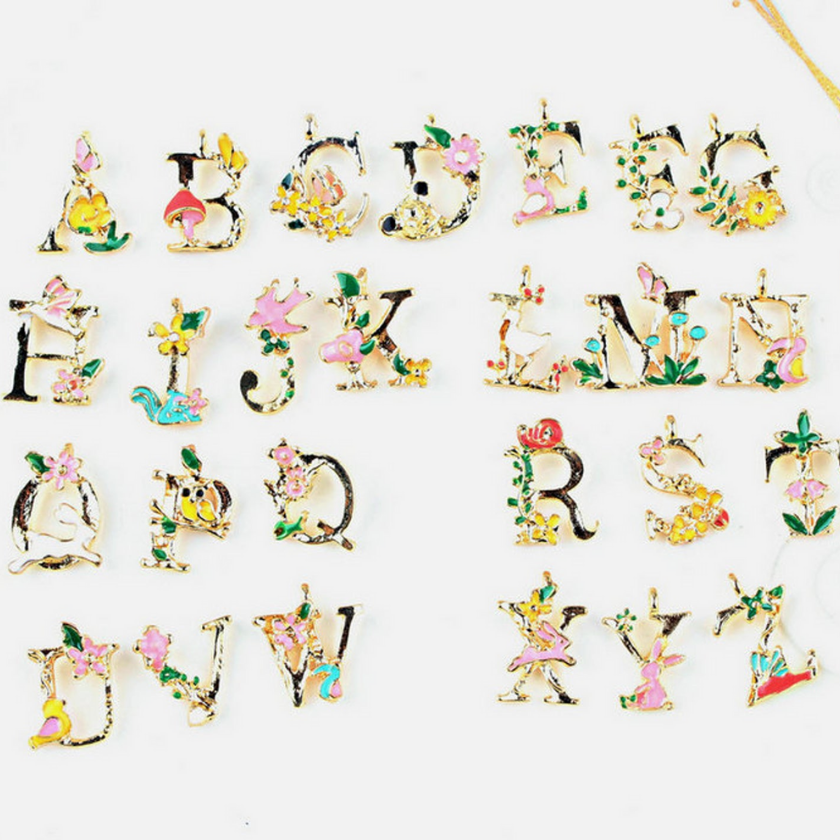Personalized Floral Necklace