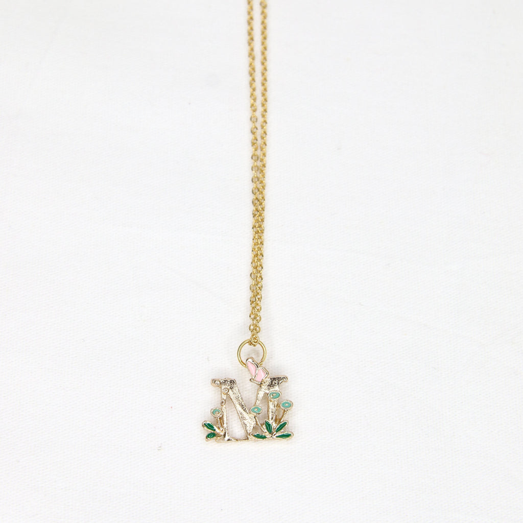 Personalized Floral Necklace
