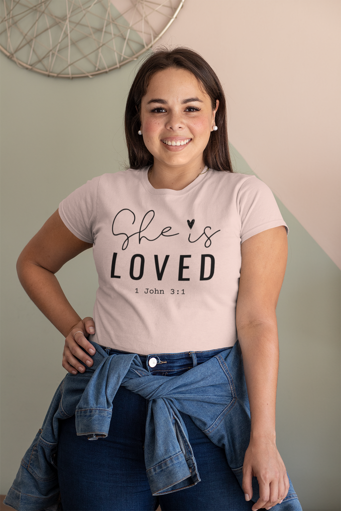 "She is Loved" Comfy T-shift